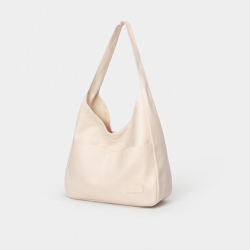 White faux leather bag