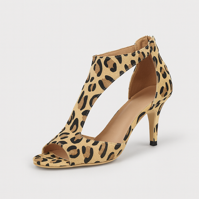 Leopard Women's Orthopedic Heel Sandals