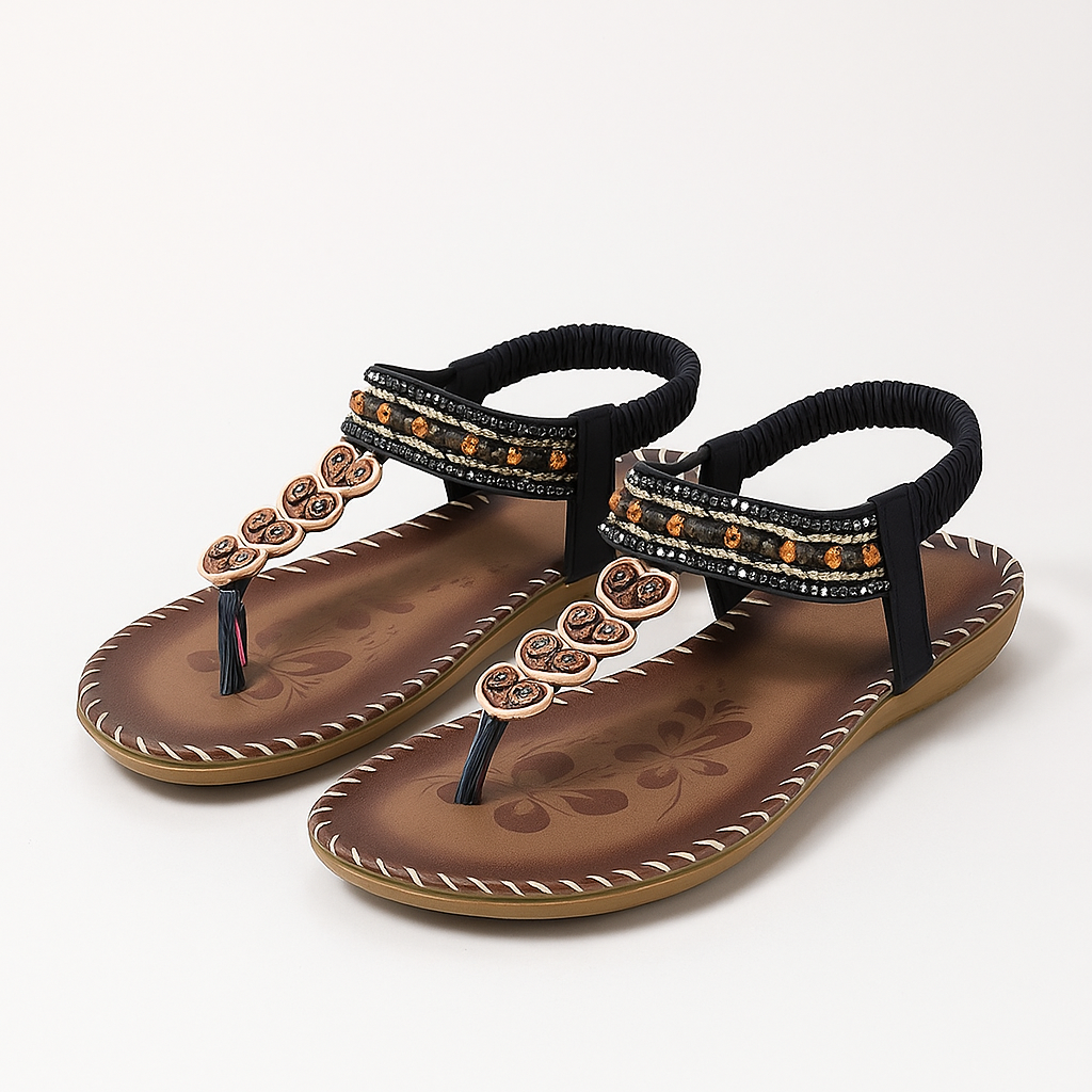 Navy Blue Bohemian Sandals