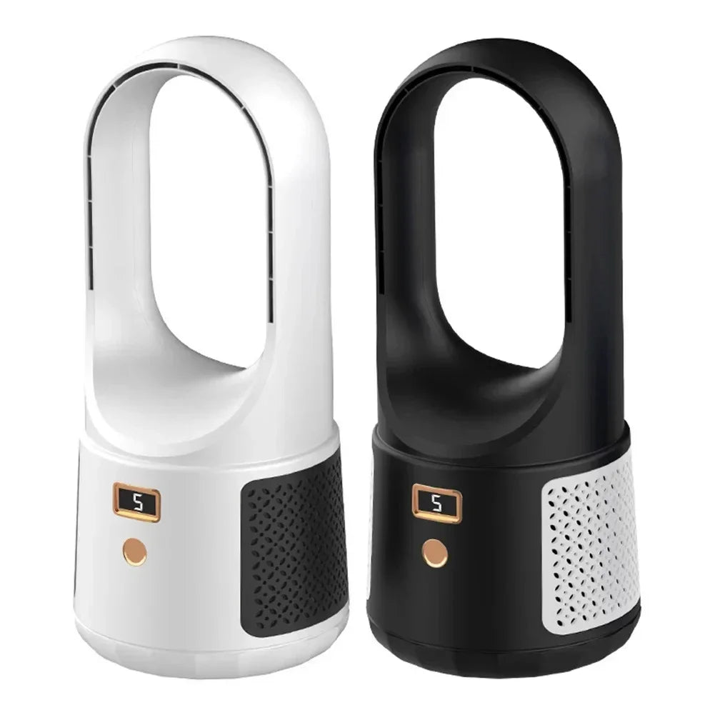Bladeless Ventilateur de table - Ventilateur USB silencieux avec batterie pour chambre à coucher & bureau