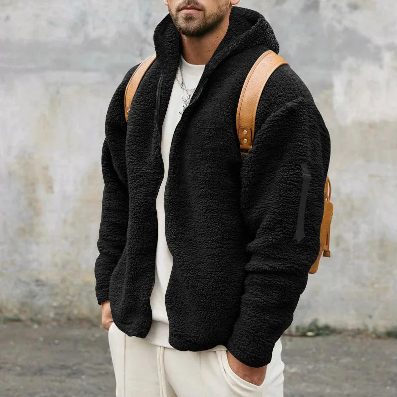 Pantalons d'hiver en laine polaire et cachemire pour hommes