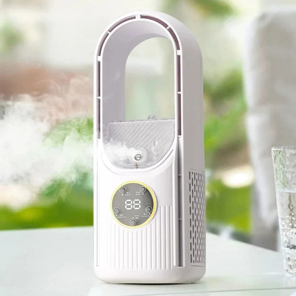 Ventilateur de table et à main sans fil - Bladeless Ventilateur USB, Portable & Silencieux