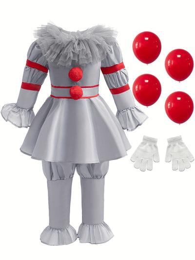 Halloween clown costume - Victorian style dress with ruffles