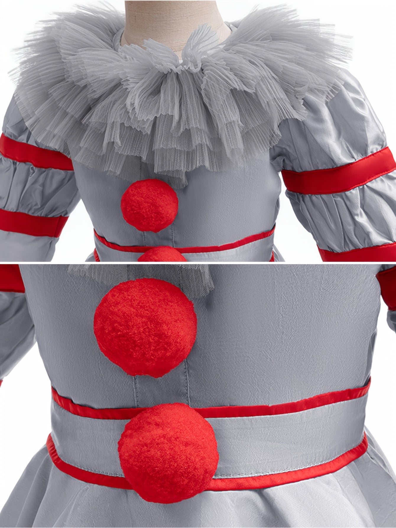 Halloween clown costume - Victorian style dress with ruffles