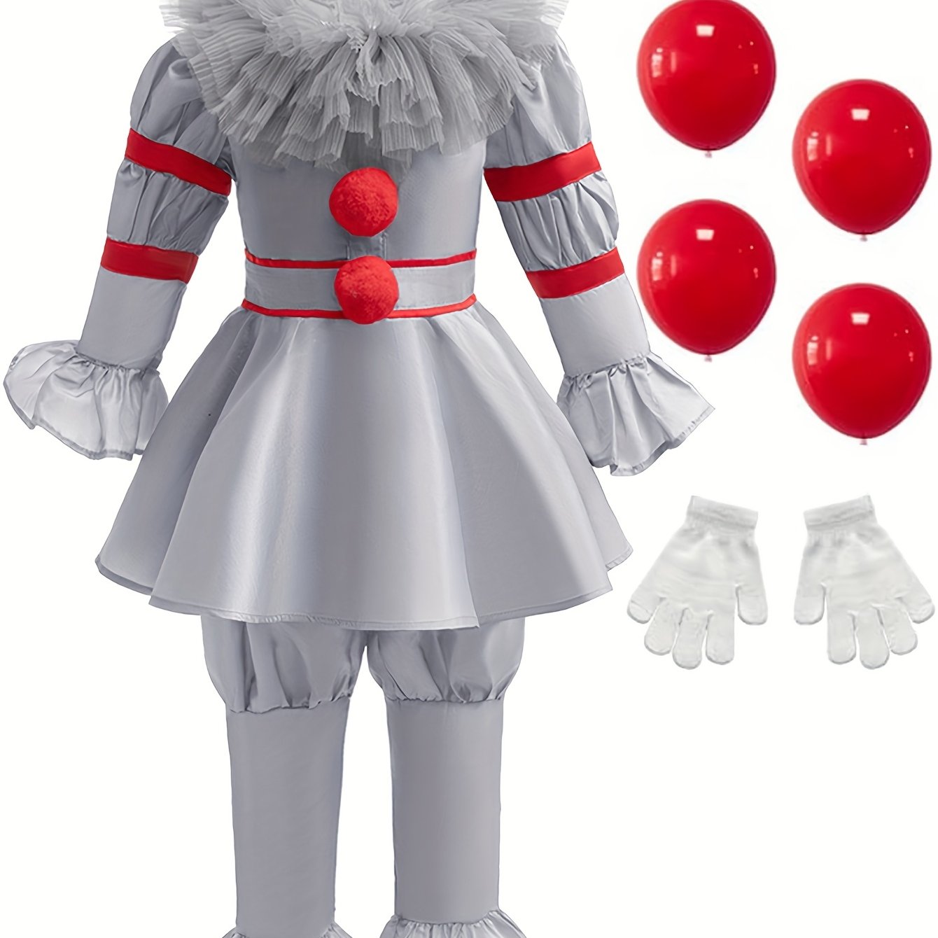 Halloween clown costume - Victorian style dress with ruffles