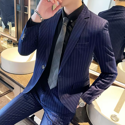 Ensemble de costume deux pièces slim de haute qualité, pantalon et veste combinés