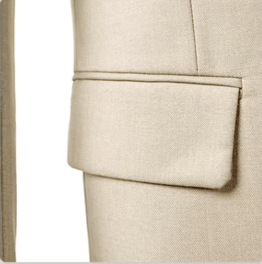 Costume homme beige 3 pièces style classique polyester - pour mariage et affaires