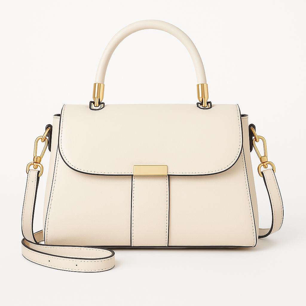Sac chic en cuir végétalien avec couvercle