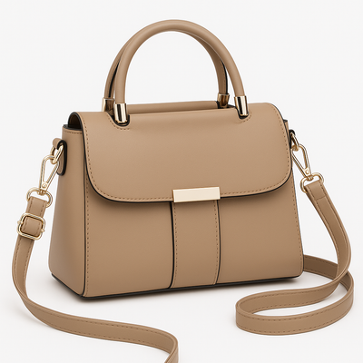 Sac chic en cuir végétalien avec couvercle