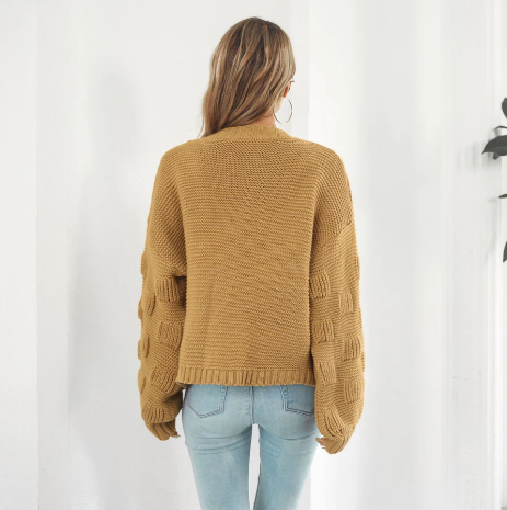 Maglione caldo a maniche lunghe di lusso da donna
