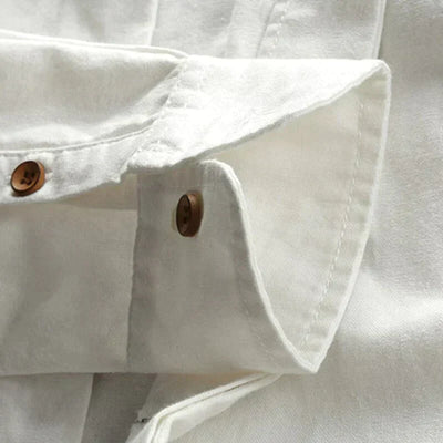Chemise moderne slim fit avec col montant et manches longues