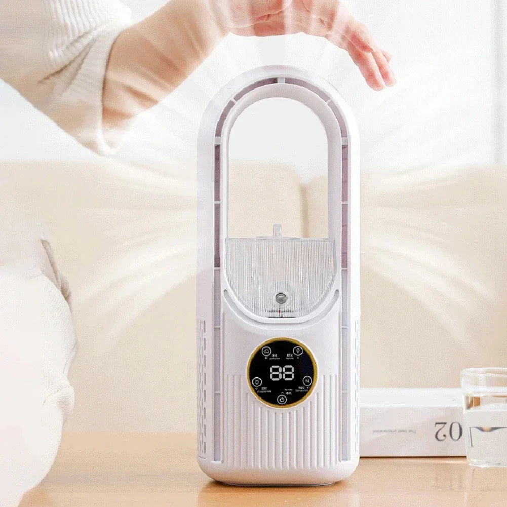 Ventilateur de table et à main sans fil - Bladeless Ventilateur USB, Portable & Silencieux
