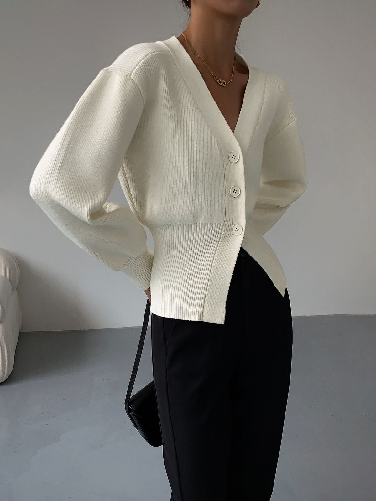 Loulou - Pull-over cardigan pour femme
