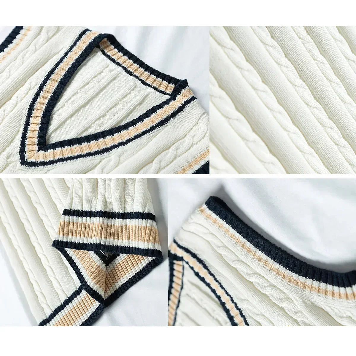 Christof - Pull en tricot sans manches à col en V pour hommes