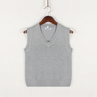 Christof - Pull en tricot sans manches à col en V pour hommes