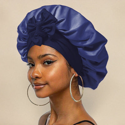 Luxueux bonnet de nuit en soie - protection et confort pour vos cheveux pendant la nuit