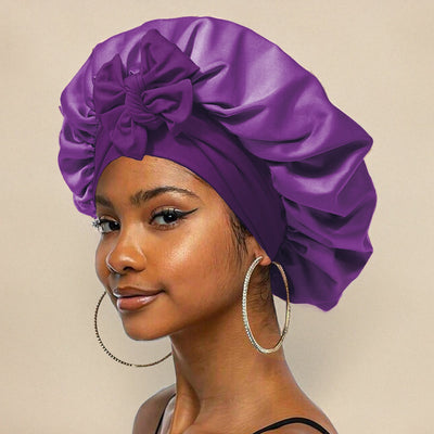 Luxueux bonnet de nuit en soie - protection et confort pour vos cheveux pendant la nuit