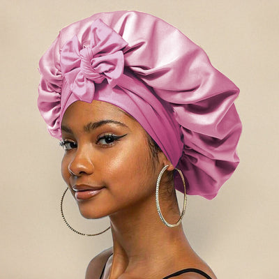 Luxueux bonnet de nuit en soie - protection et confort pour vos cheveux pendant la nuit