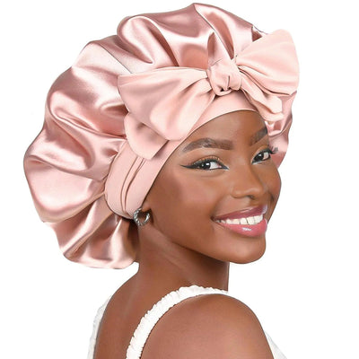 Luxueux bonnet de nuit en soie - protection et confort pour vos cheveux pendant la nuit