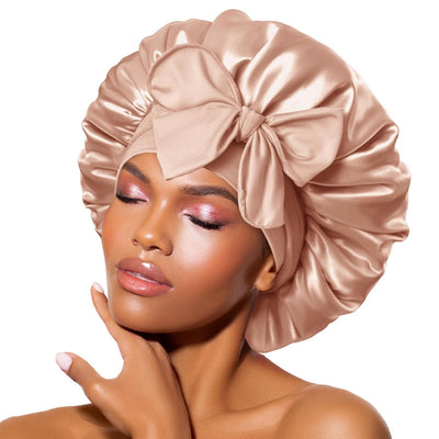 Luxueux bonnet de nuit en soie - protection et confort pour vos cheveux pendant la nuit