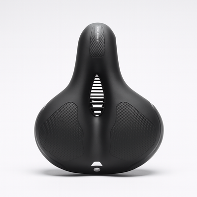 White Ergonomic bicycle saddle