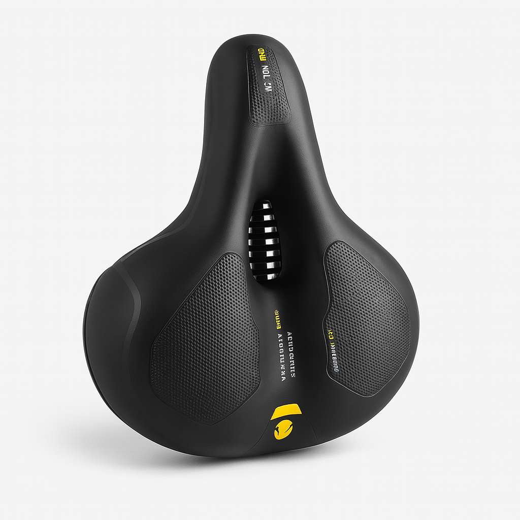 Yellow Ergonomic bicycle saddle