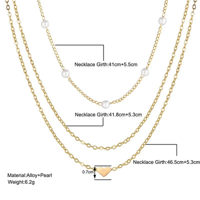 Lily | 3-layer gold and silver necklace with heart or cross pendant