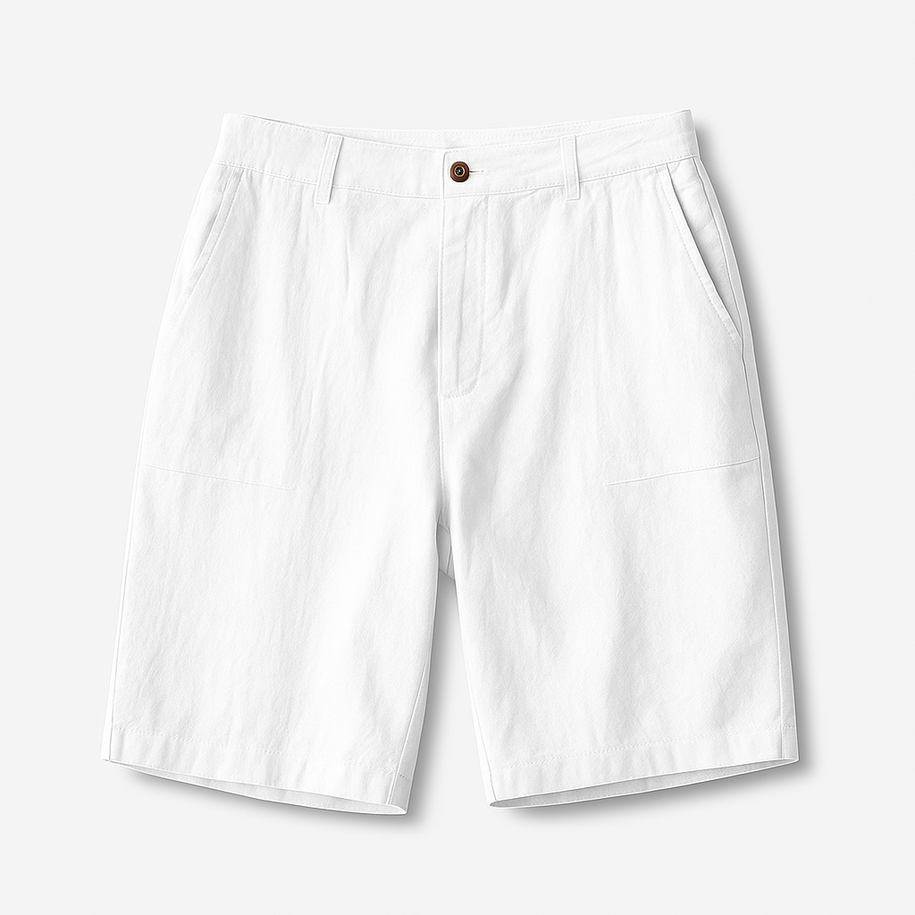 White Men Linen Short