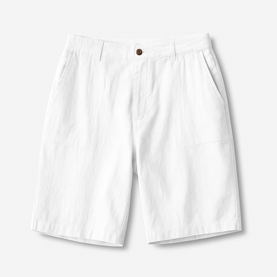 White Men Linen Short
