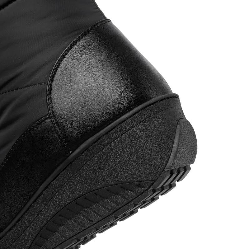 Bottes d'hiver pour femmes avec doublure en fourrure - à hauteur du genou et chaudes pour les jours de neige