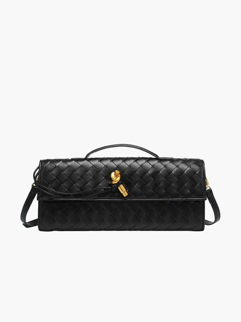 Luna - Sac à main tissé de luxe avec fermeture en or