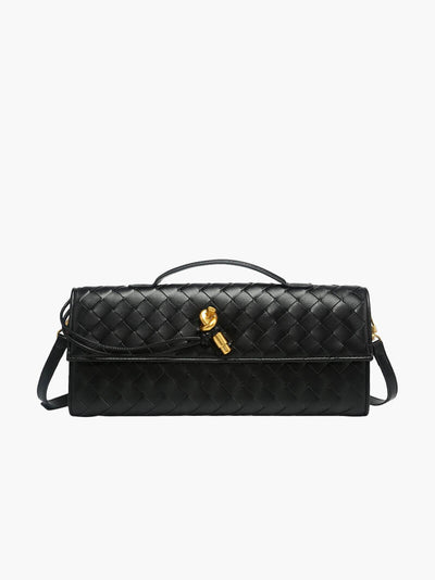 Luna - Sac à main tissé de luxe avec fermeture en or