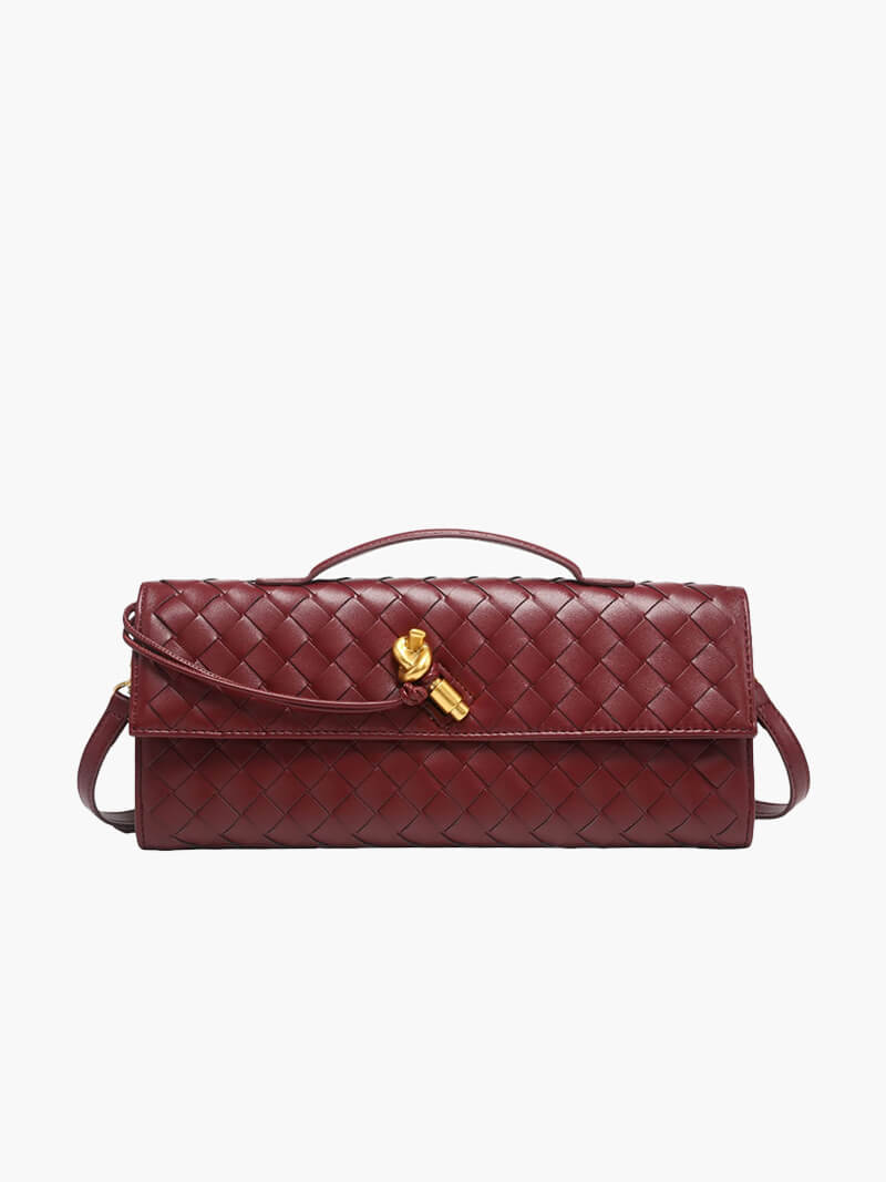 Luna - Sac à main tissé de luxe avec fermeture en or