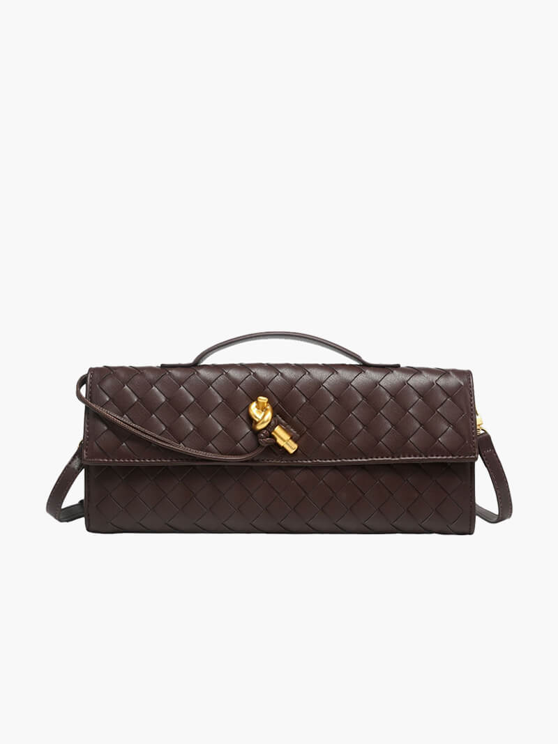 Luna - Sac à main tissé de luxe avec fermeture en or
