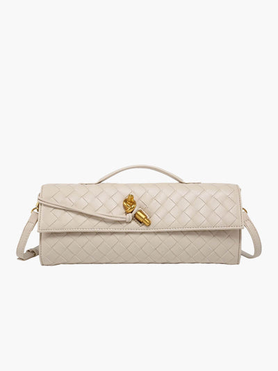 Luna - Sac à main tissé de luxe avec fermeture en or