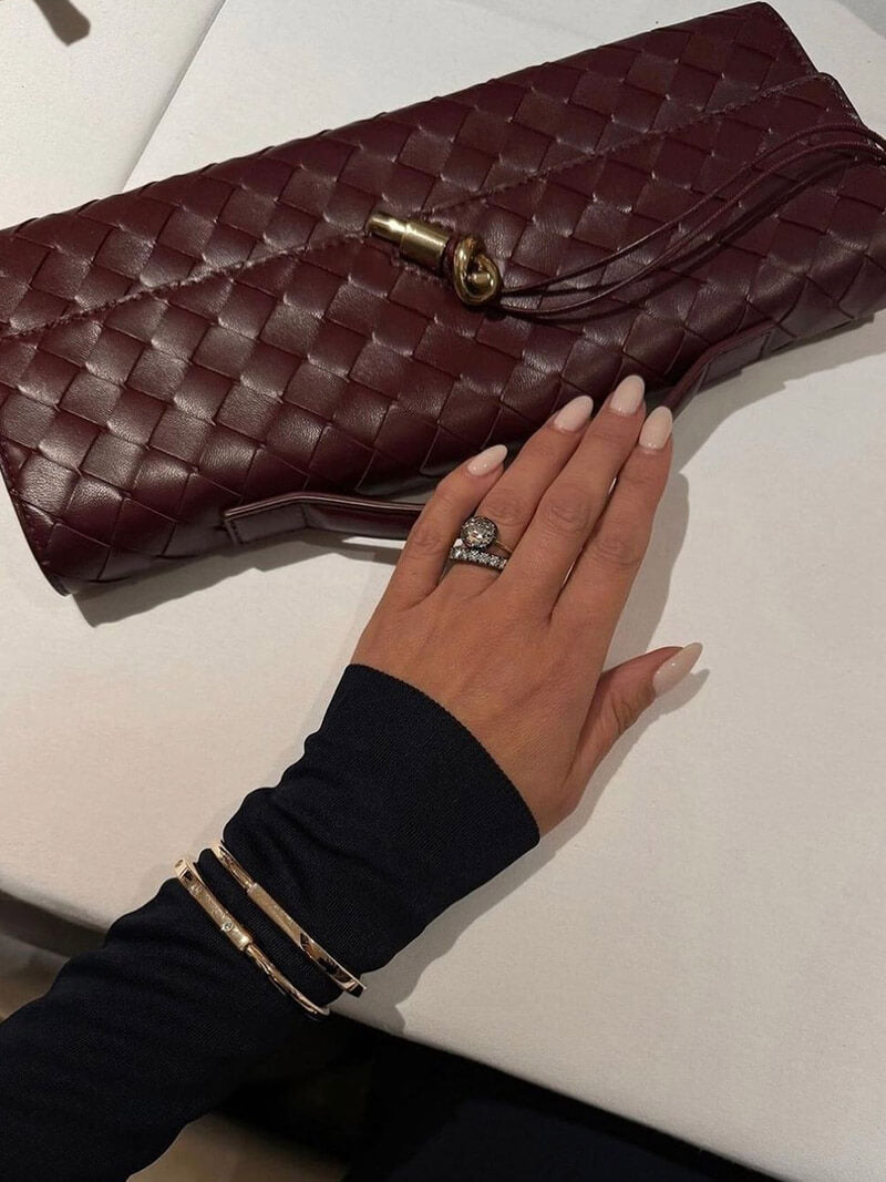 Luna - Sac à main tissé de luxe avec fermeture en or