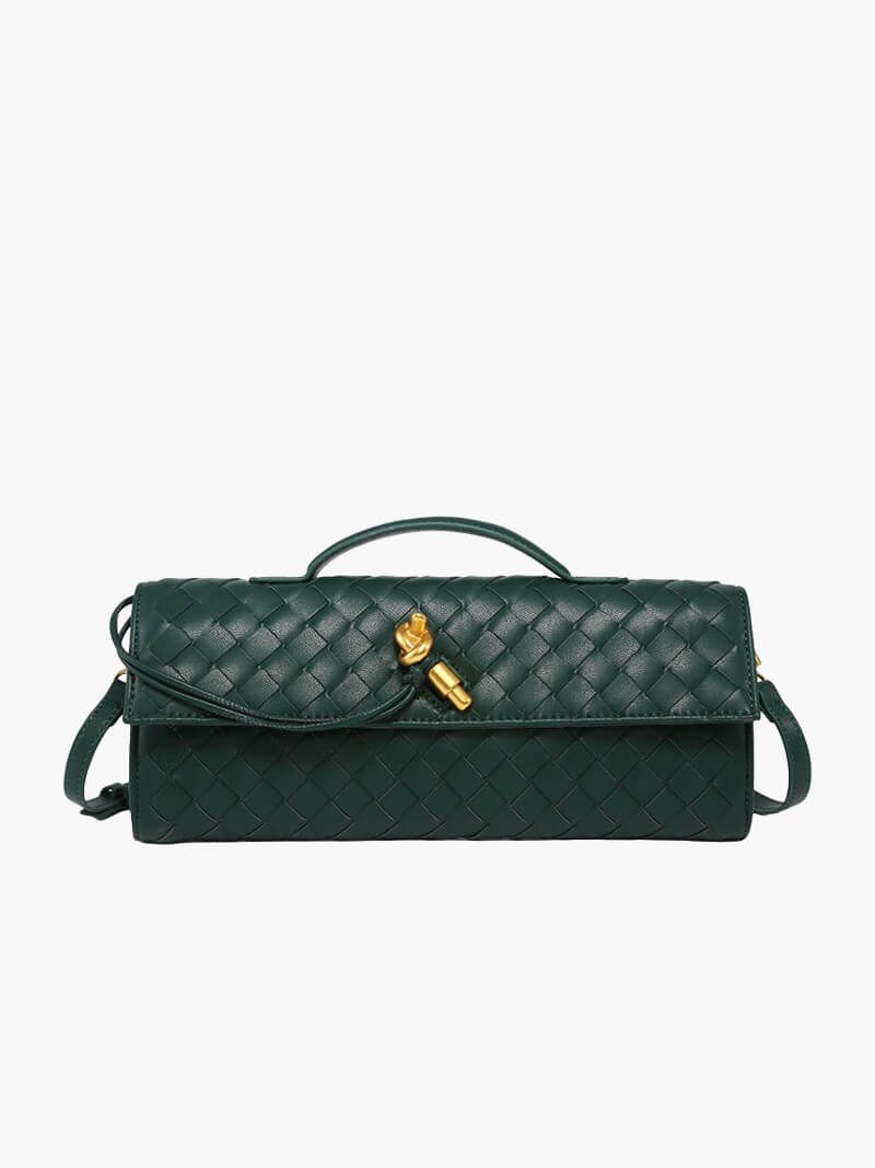 Luna - Sac à main tissé de luxe avec fermeture en or
