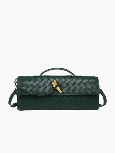 Luna - Sac à main tissé de luxe avec fermeture en or