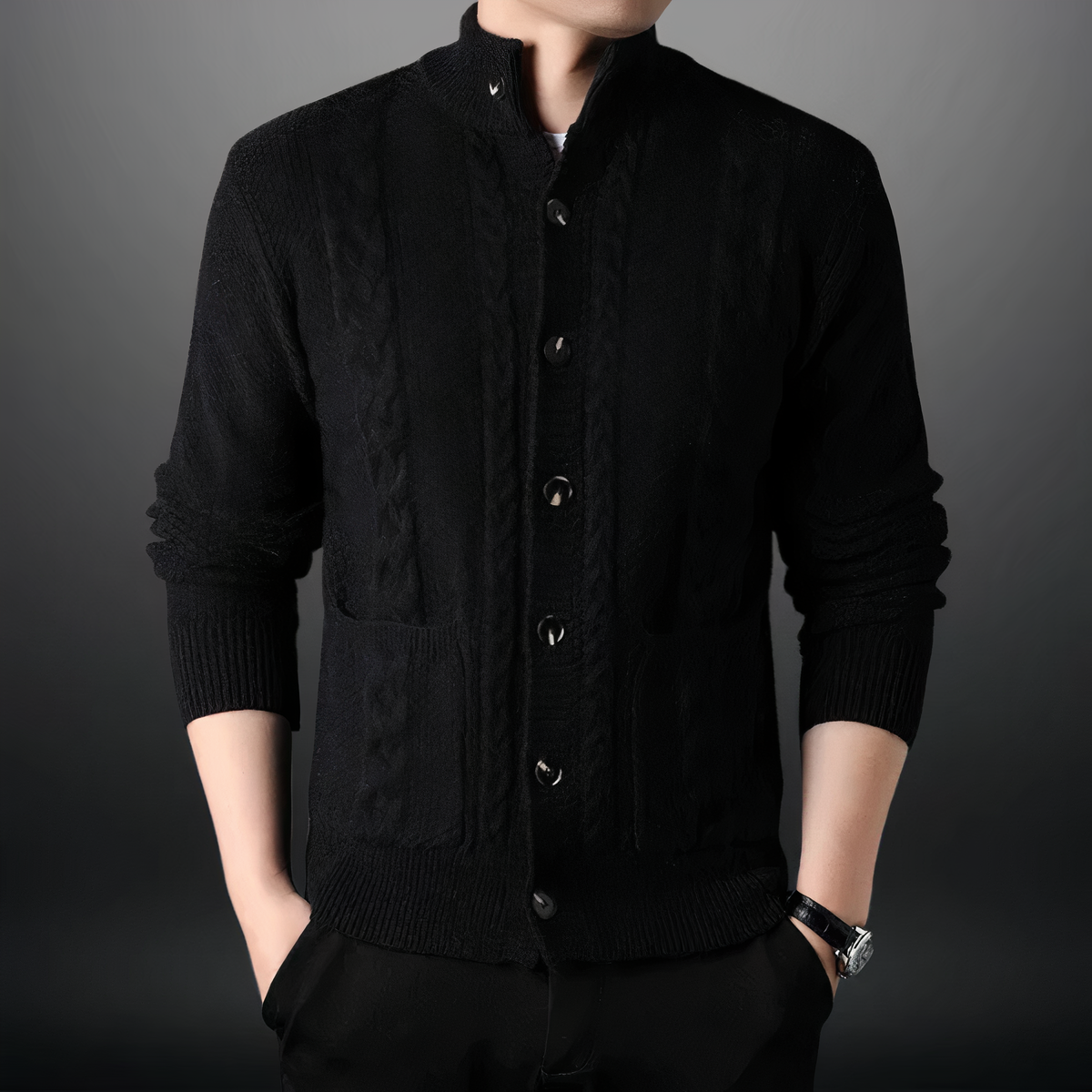 Cardigan tricoté à la mode pour hommes - Toby