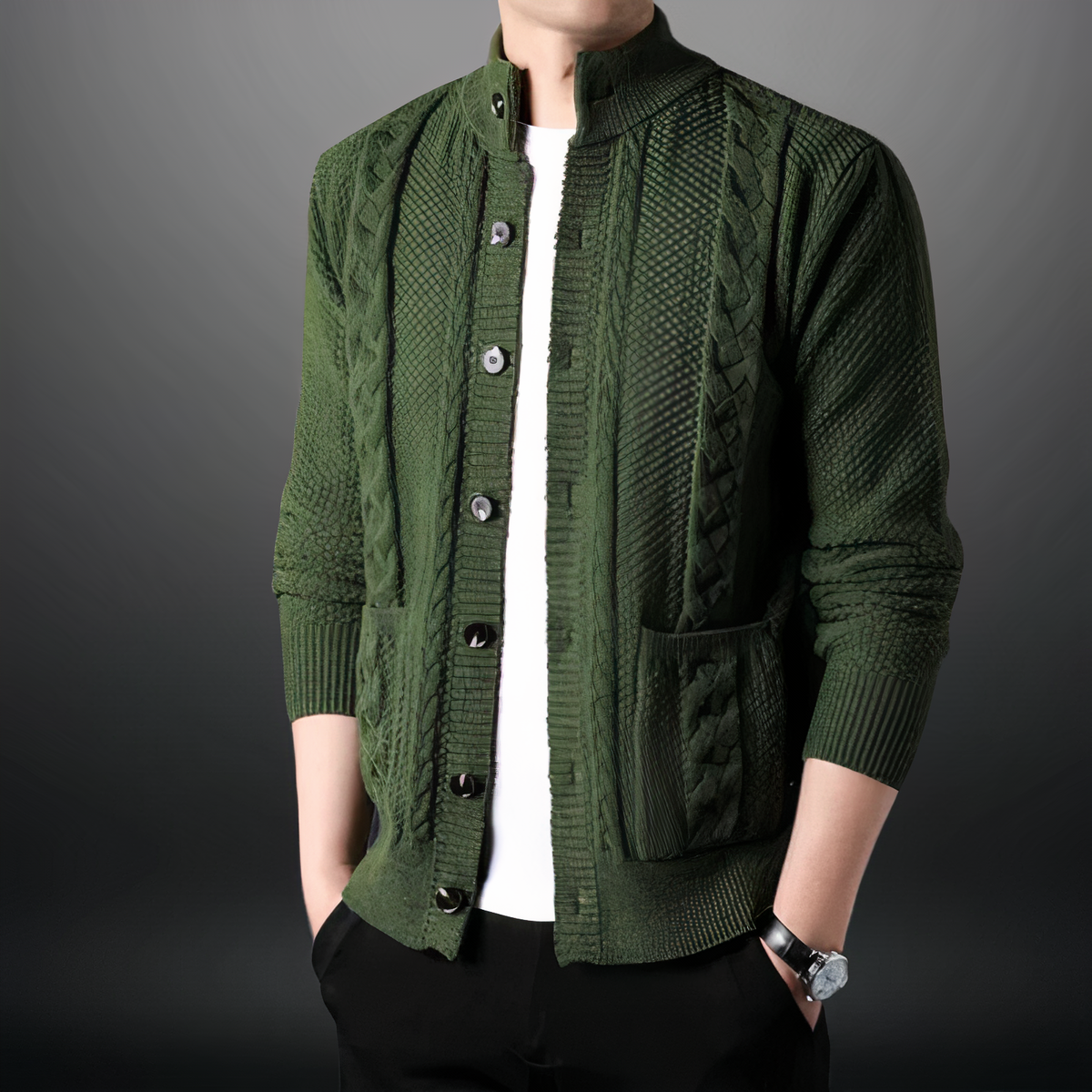 Cardigan tricoté à la mode pour hommes - Toby