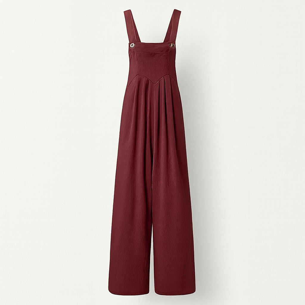 Maroon Women's Airy Fall Jumpsuit