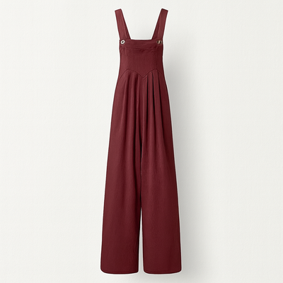 Maroon Women's Airy Fall Jumpsuit