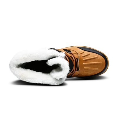 Bottes d'hiver pour hommes - Chaussures de neige doublées et chaudes avec semelle antidérapante