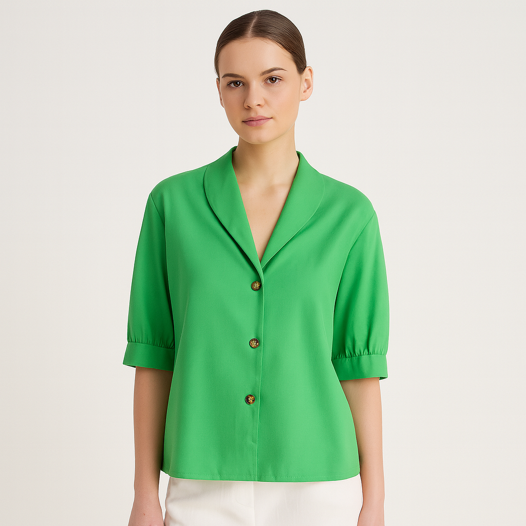 Woman's linen top for autumn