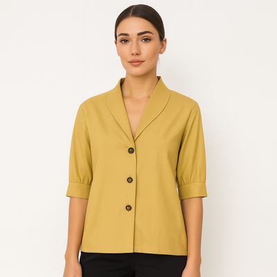 Woman's linen top for autumn