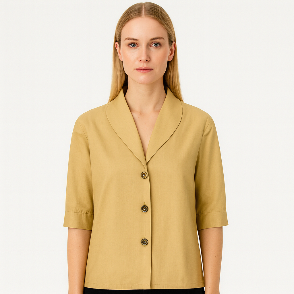 Woman's linen top for autumn