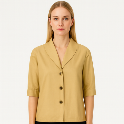 Woman's linen top for autumn