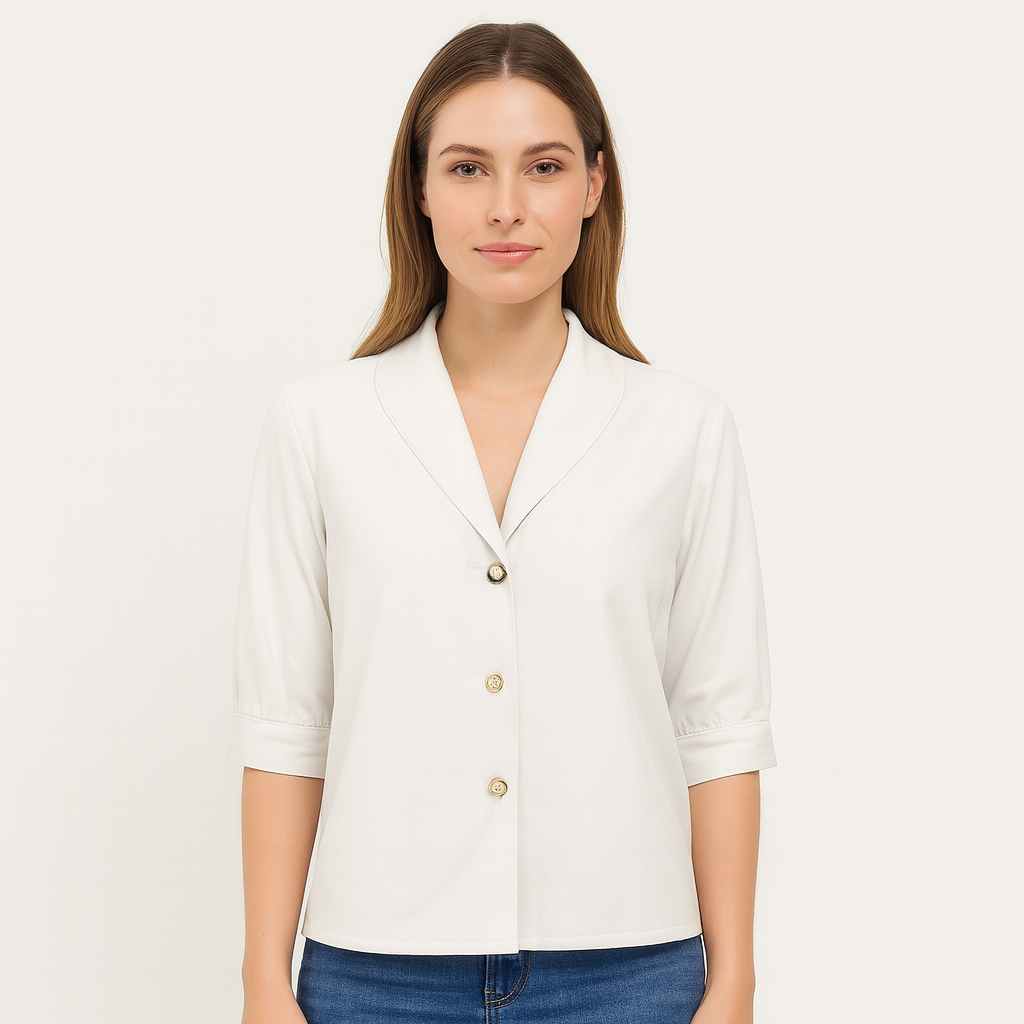 Woman's linen top for autumn