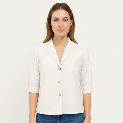 Woman's linen top for autumn