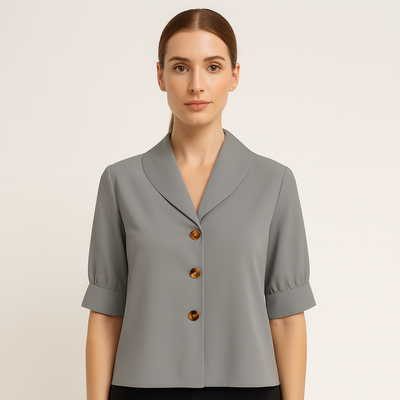 Woman's linen top for autumn